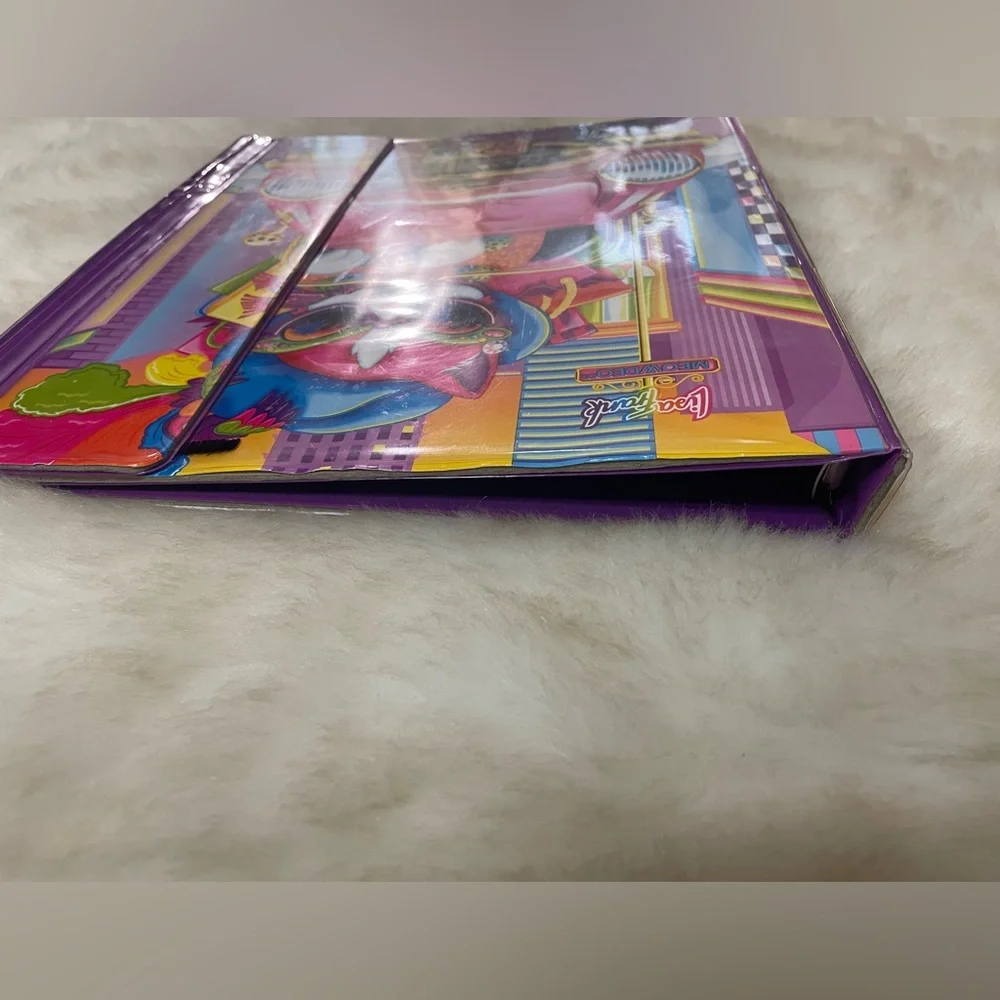 Lisa Frank Vintage Binder Cat Car MeowDeo Organizer Paper Holder
